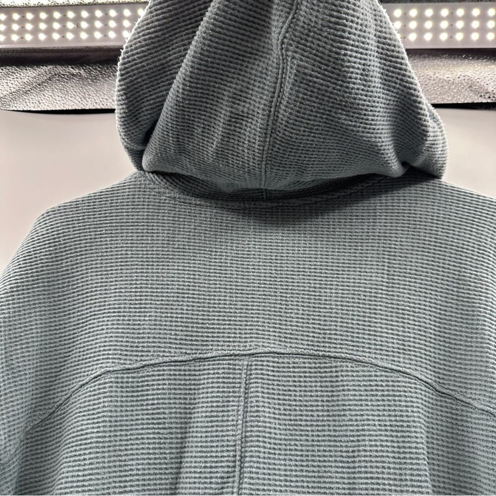 Athleta Coaster Luxe Waffle Hoodie Long Sleeve Sweatshirt in Seafoam Green Sz L - Picture 8 of 14